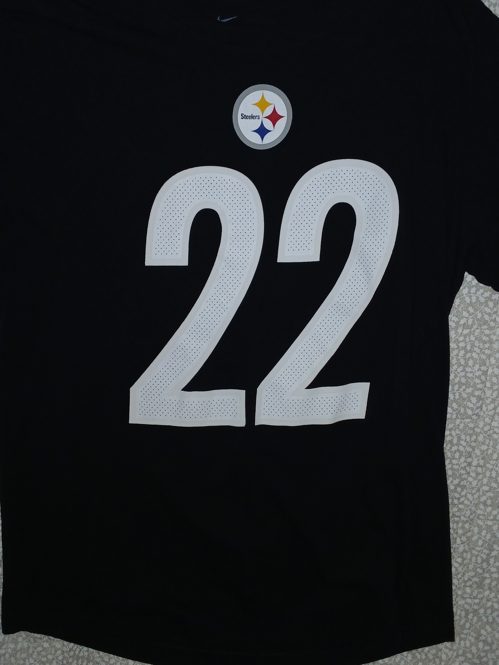 Nike Black Pittsburgh Steelers #22 Mens Official NFL Football Tee Sz Med T-Shirt